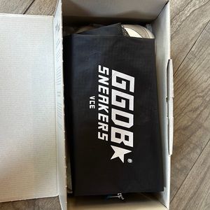 Golden goose  pelle bianca gold star glitter